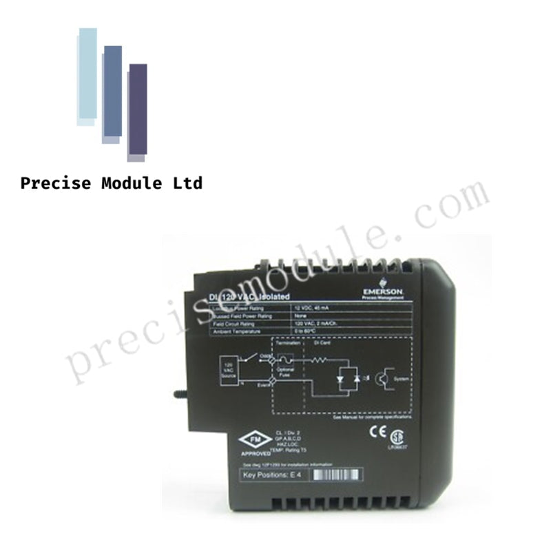Emerson KJ3001X1-BC1 | 8-Channel 120 VAC Isolated Discrete Input Module for DeltaV