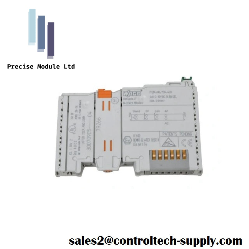 WAGO 750-478 2-CHANNEL ANALOG INPUT MODULE Brand New In Stock